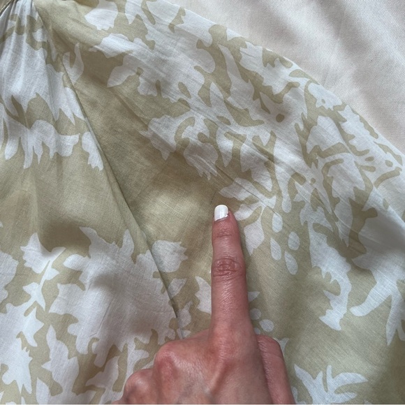 NWOT Juliet Dunn Blouson Mini Dress Beige Floral Size 1 - Picture 13 of 16